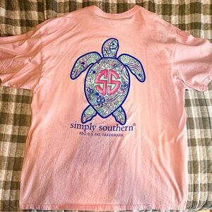 Simply Southern women Pink Turtle Tee
